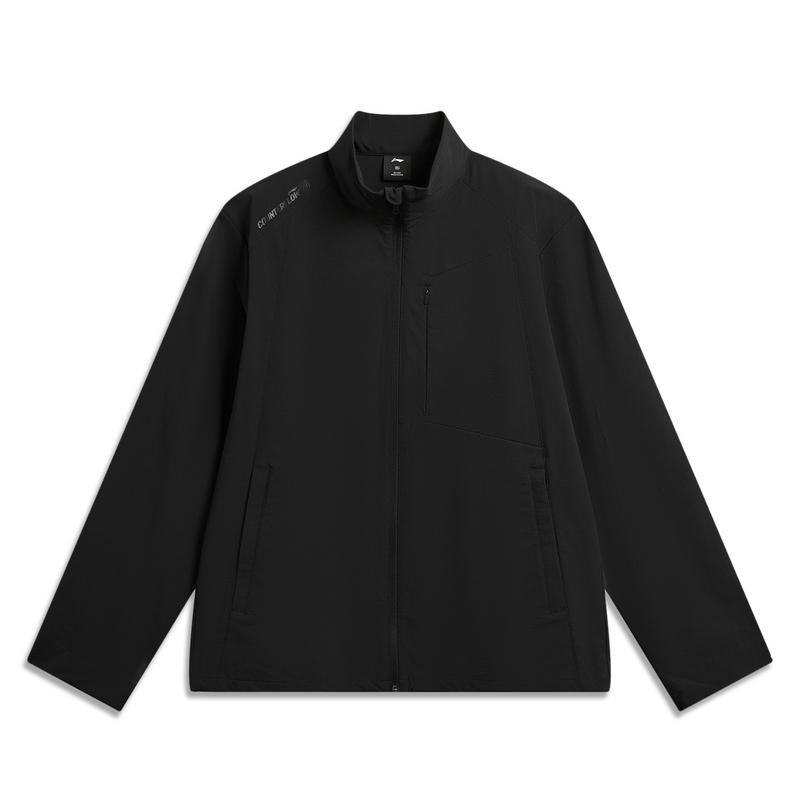 Li-Ning Outdoor CF Water-Resistant Stretch Woven Commuter Sports Loose Jacket Men jackets Black AJDW041-3 S