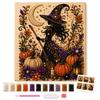 Halloween Ghost 3D Pearl Art DIY Kit - Spooky-Cute Mosaic Painting Canvas Craft Pumpkin Design with Sparkling Beads Halloween Home Decor Activity