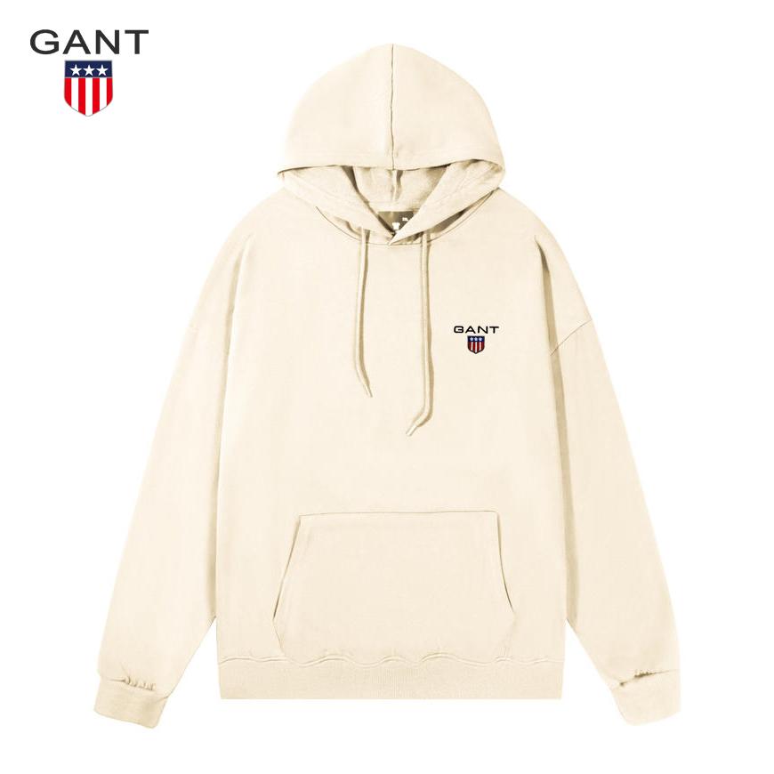 Gant Dünner bestickter Hoodie Pullover für Damen und Herren, Lässiger Sport Lauf Hoodie
