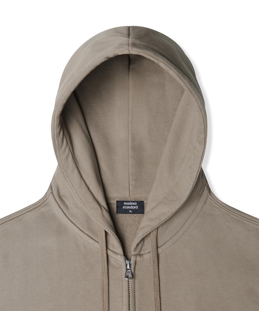 Musinsa Standard Heavyweight Oversized Hooded Sweat Zip-Up [Dusty Beige]