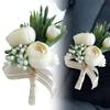 Simple Bridal Corsage Elegant Artificial Flower Bud Corsage  For Wedding Birthday Bridal Décor