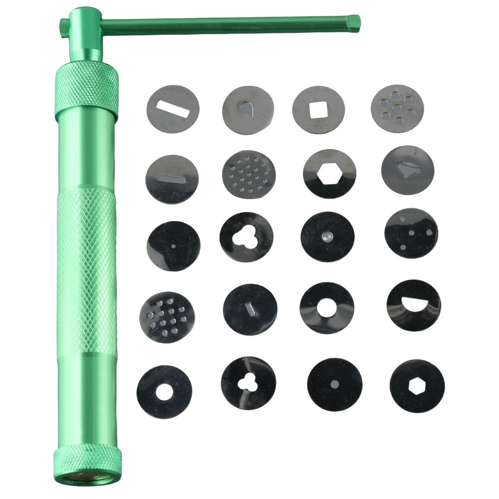 

Stainless Steel Clay Extruder Green Miniature Set Polymer Clay Tool Craft DIY
