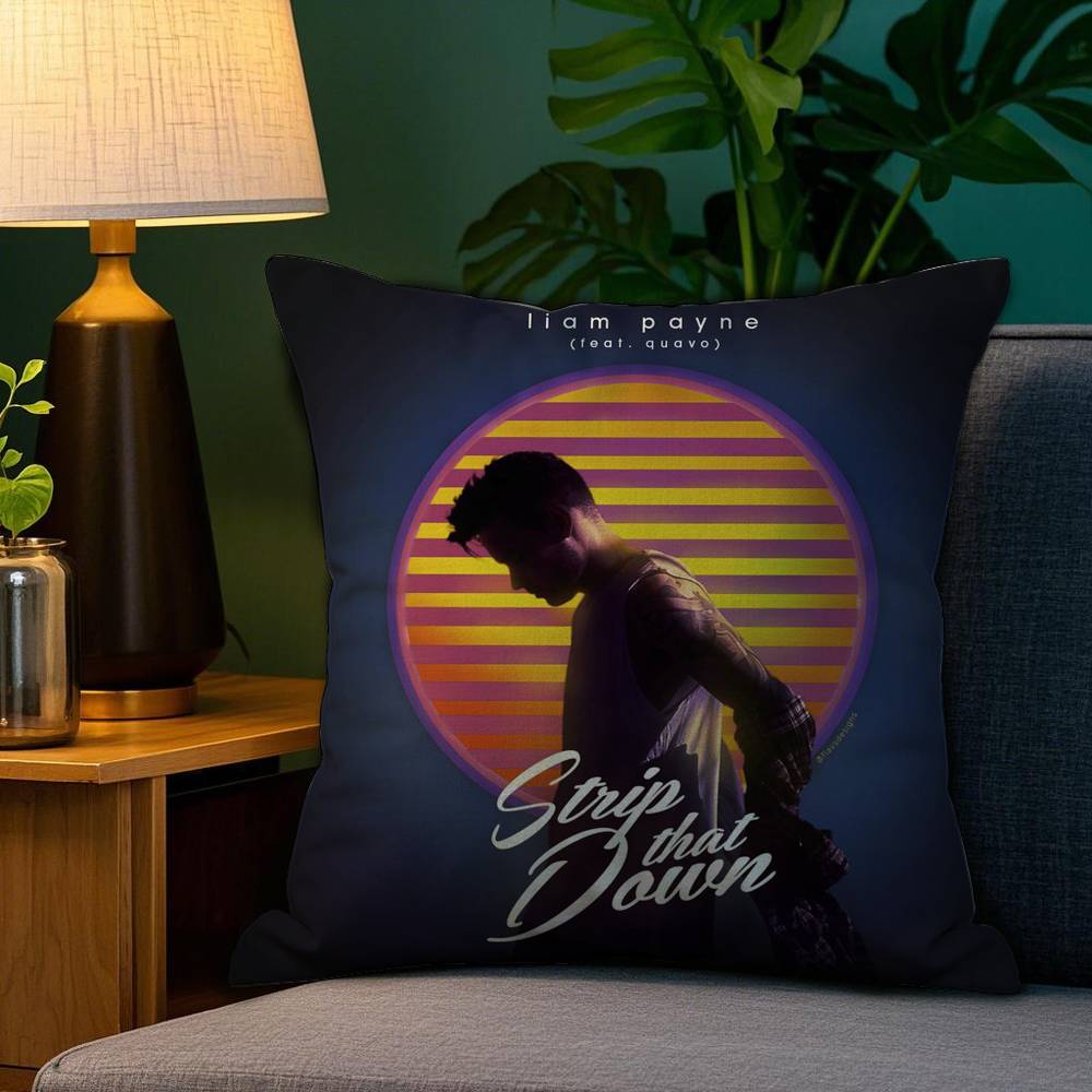 Singer L_Liam Payne Pillow Case Sofa Living Room Bedroom Double-sided Printing Square Cushion Nap Time Pillow Case