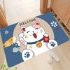 Entranceway Cartoon Lucky Cat Doormat Anti Slip Easy To Clean Entrance Door Ins Style Carpet Home Decor