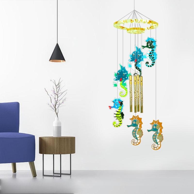 Diy Hippocampus Wind Chime Crystal Epoxy Mold Keychain Pendant Wall Hanging Curtain Wind Chime Mirror Silicone Mold
