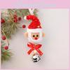 Christmas Tree Hanging Decorations With Plush Balls And Mini Trees For Holiday Festivities