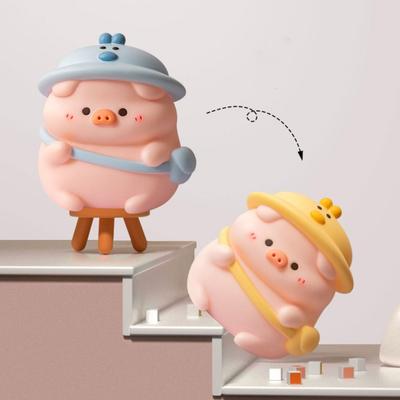 Fashion Cute Pig Coin Savings Tank Vinyl Anti-fall Cartoon Coin Tank Ins Style Durable Storage Box Gift