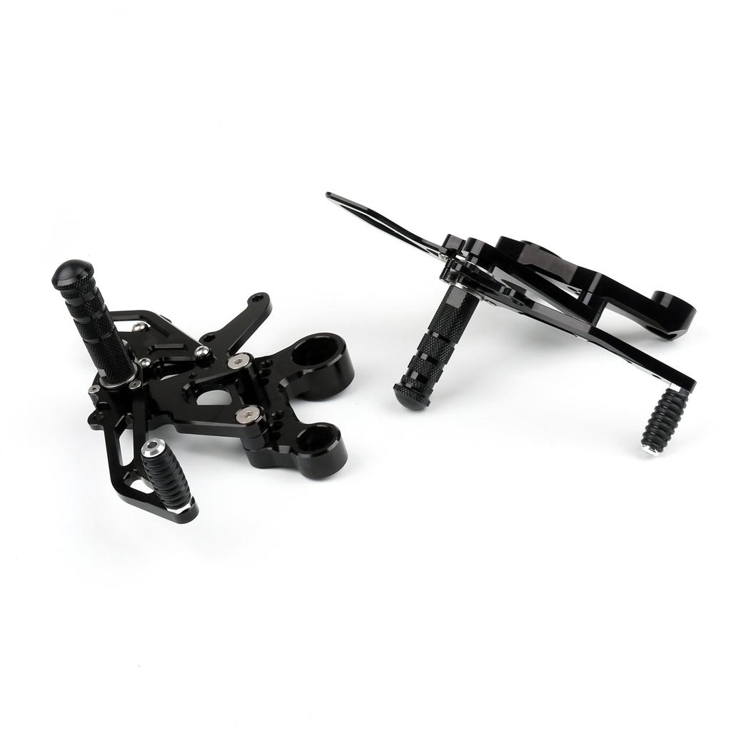 Bruce Shark Motorcycle Rearset Kit for Yamaha Black & 2014-2016 MT-09 (FZ-09) -