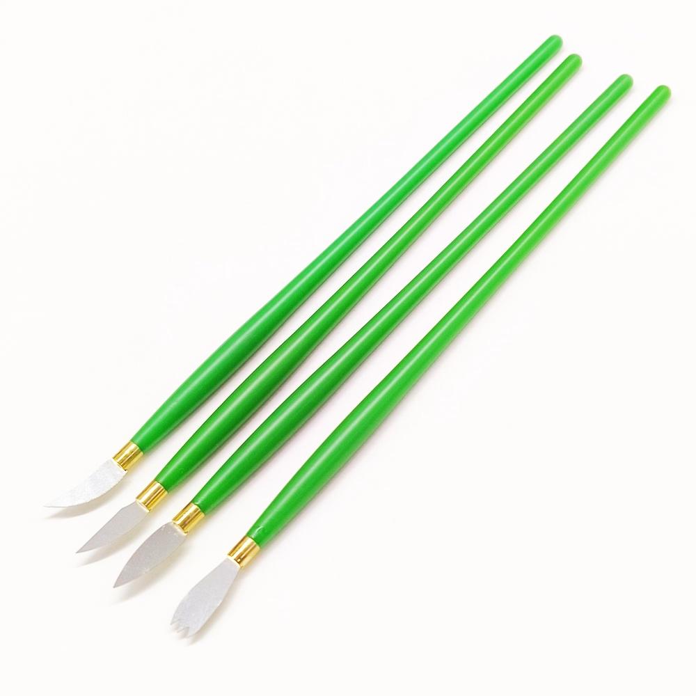 1 Pc or 2 Pcs or 3 Pcs or 4 Pcs Dental Ceramic Porcelain Sculpture Knife Wax Carving Tools Dentist Mixing Spatula Knife Blade