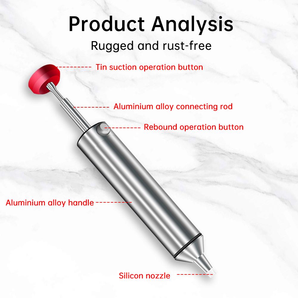 Manual Solder Sucker All-aluminium alloy soldering iron repair tool For component soldering and maintenance