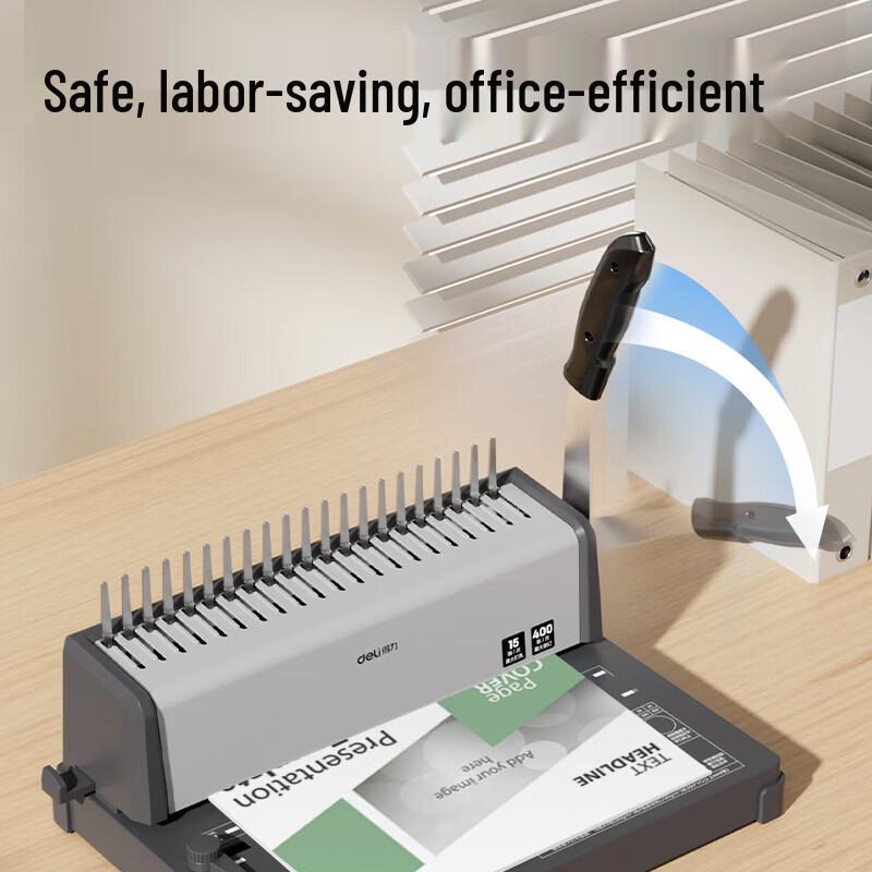Deli 3872S 21-Hole Binding Machine CN plug (adapter included)