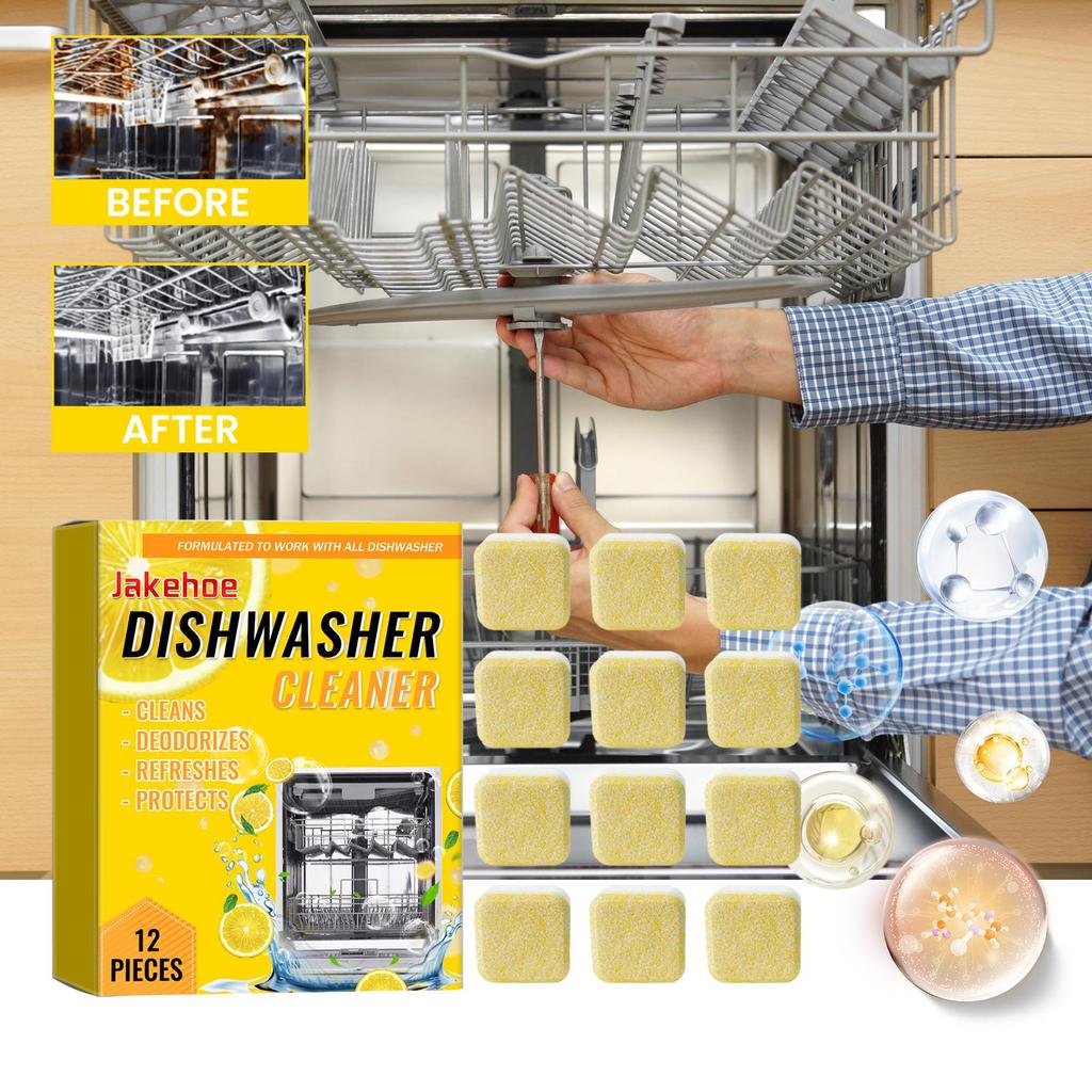 JOKEHOE Dishwasher Cleaner Strong Oil Stain Dirt Grease Removal Deeply Clean