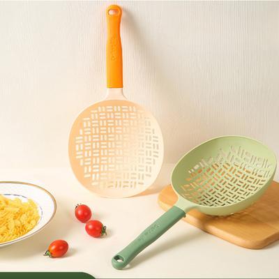 Silicone Big Colander Kitchen Nylon Long Handle Integrated  Mein Spoon Dumpling Wonton High Temperature Resistant Drain Colander
