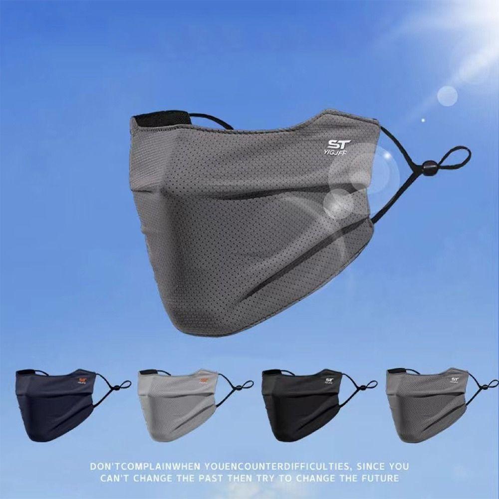Nylon Face Cover UV Face Shield Reusable Ice Silk Face Mask  Running Riding