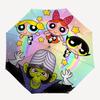 1pc Powerpuff Girls Automatic Opening/Closing Umbrella - Portable Tri-Fold Design with 8-Rib Iron Frame - Outdoor Umbrella - Ideal Gift for Fans, Trav