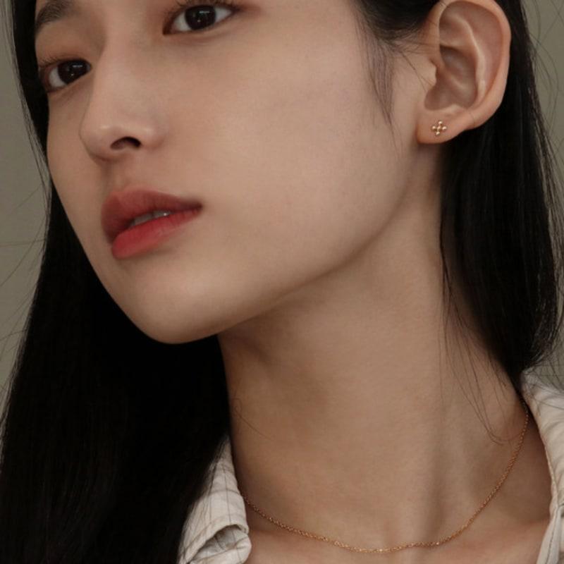 Less Is More 14K Gold Dots Earring