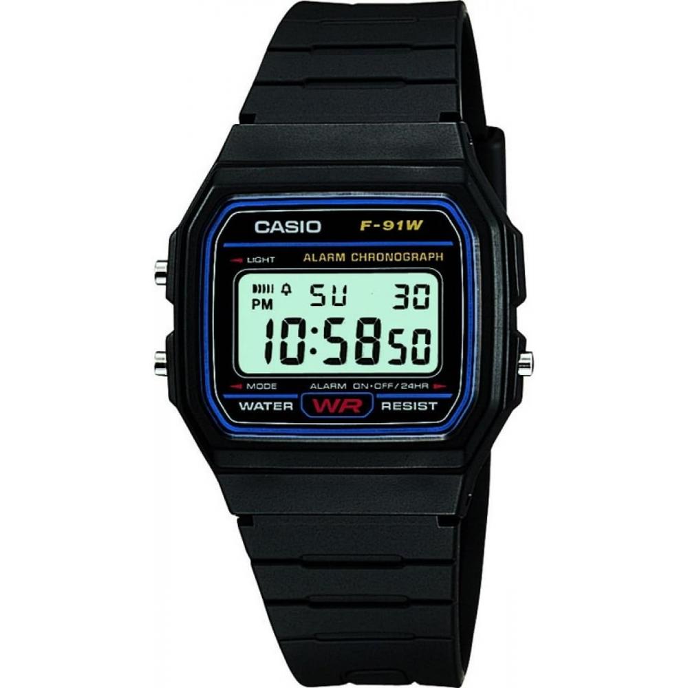 No Casio Casio Digital Watch F 91w 1yer Black Casio