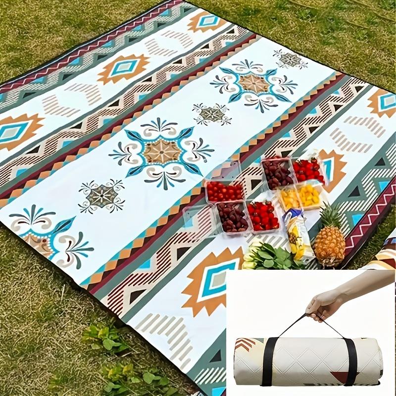 Outdoor Camping / Portable Beach Mat, PU Coated Oxford Cloth, Bound Edge, Stamp End, Picnic Blanket