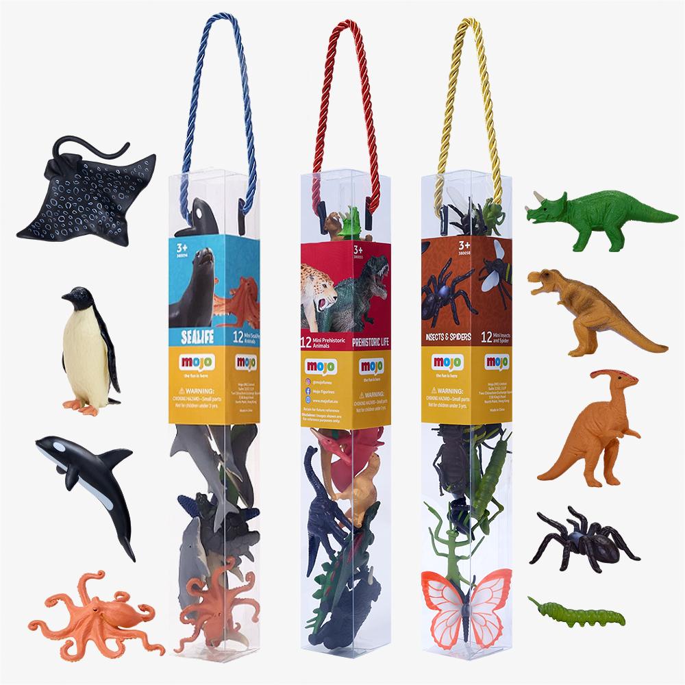 

[young toys] Dynamic 12-Piece Mini Figure Set: Choose Dinosaur, Marine Life, or Insects Dinosaur Figure Set (12pcs)