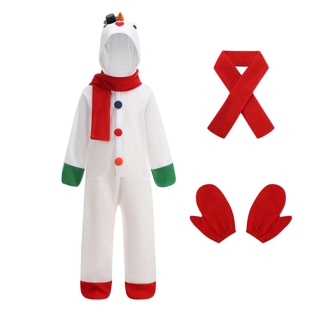 Christmas Children's Snowman Performance Costume Dance Costume Set