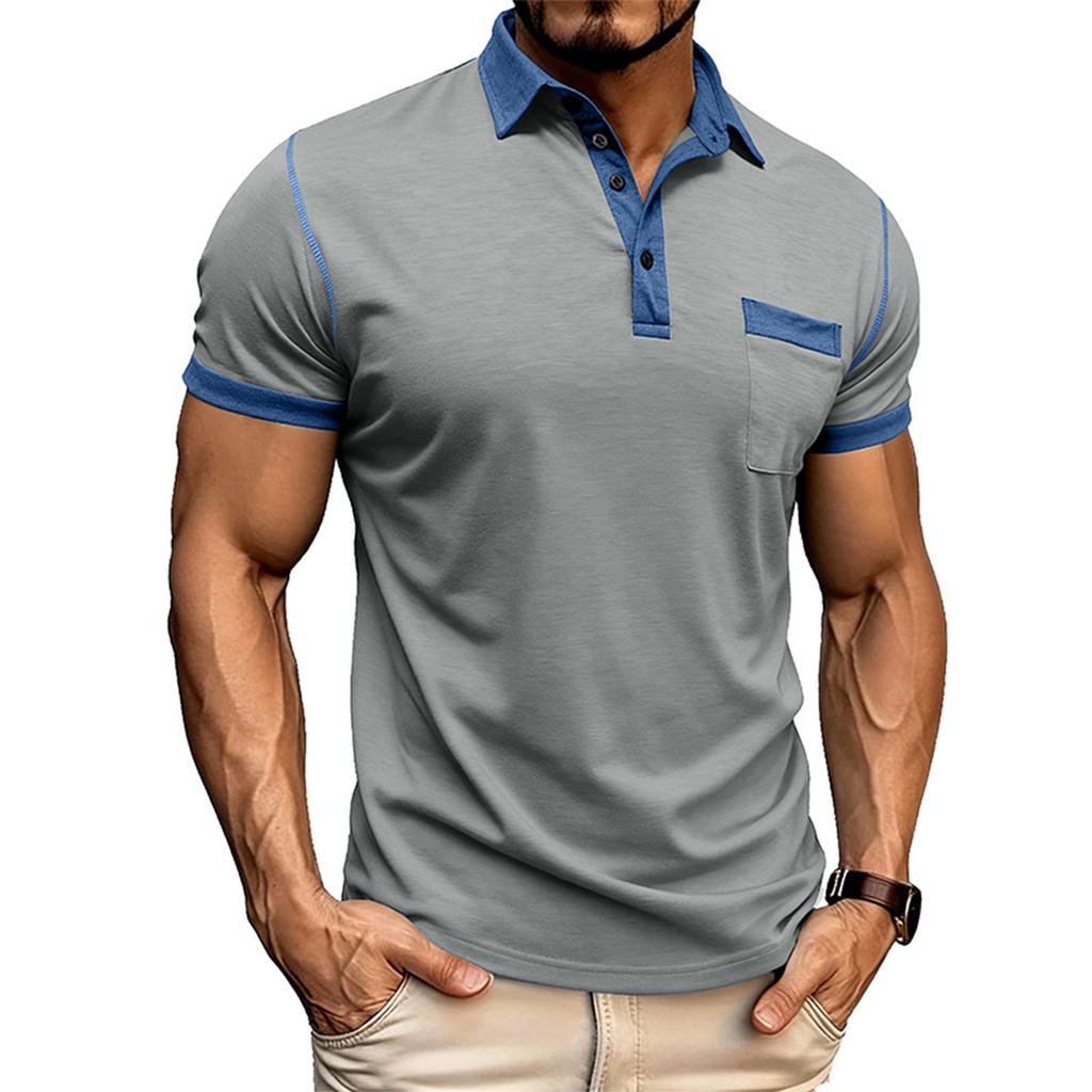 Men's Casual Button-Down Collar Short-Sleeve Shirt