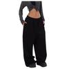 Trendige Damen-Sweatpants mit weitem Bein, Elastischer Bund mit Kordelzug, Entspannte Hose, Lässige Streetwear-Hose für den täglichen Gebrauch & zum Entspannen