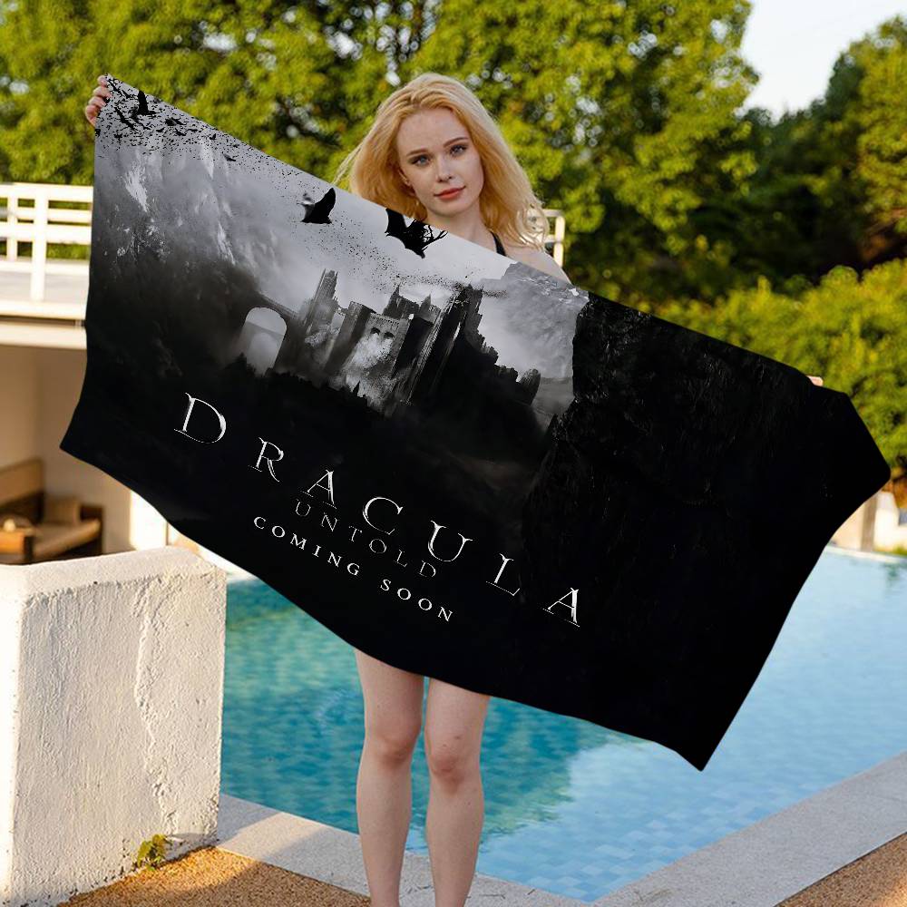 Vampire D-Dracula Movie Microfiber Printed Beach Towel Mountain Climbing Yoga Beach Swimming Running Absorbent Soft Towel