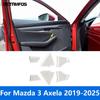 For Mazda 3 M3 Axela - 2024 2025 Stainless Steel Ide Door Loudspeaker Audio Speaker Cover Trim Interior Accessories