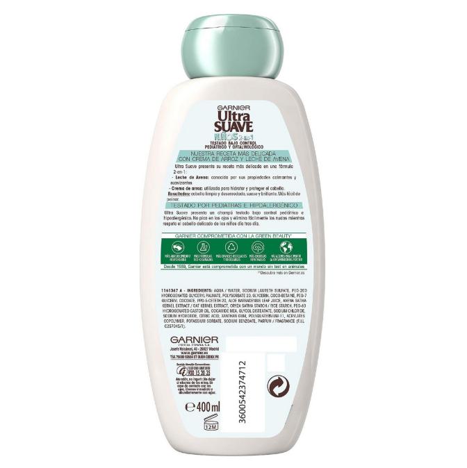 Garnier Ultra Suave Shampoo And Conditioner For Children 400ml