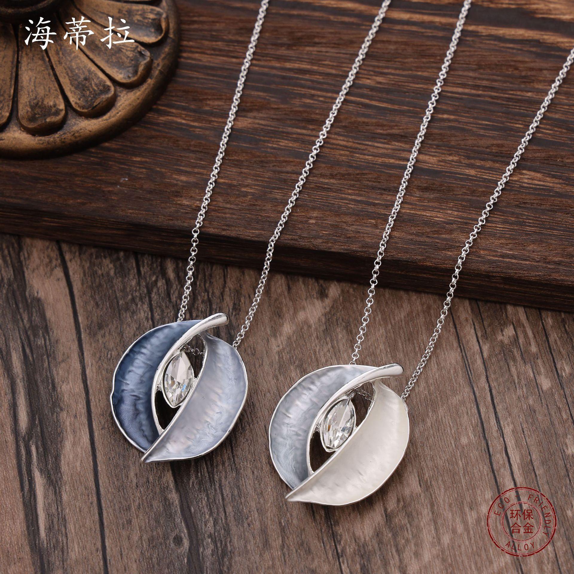 

New blue oil eye alloy necklace, fashionable Rupert s Tears women s high-end pendant