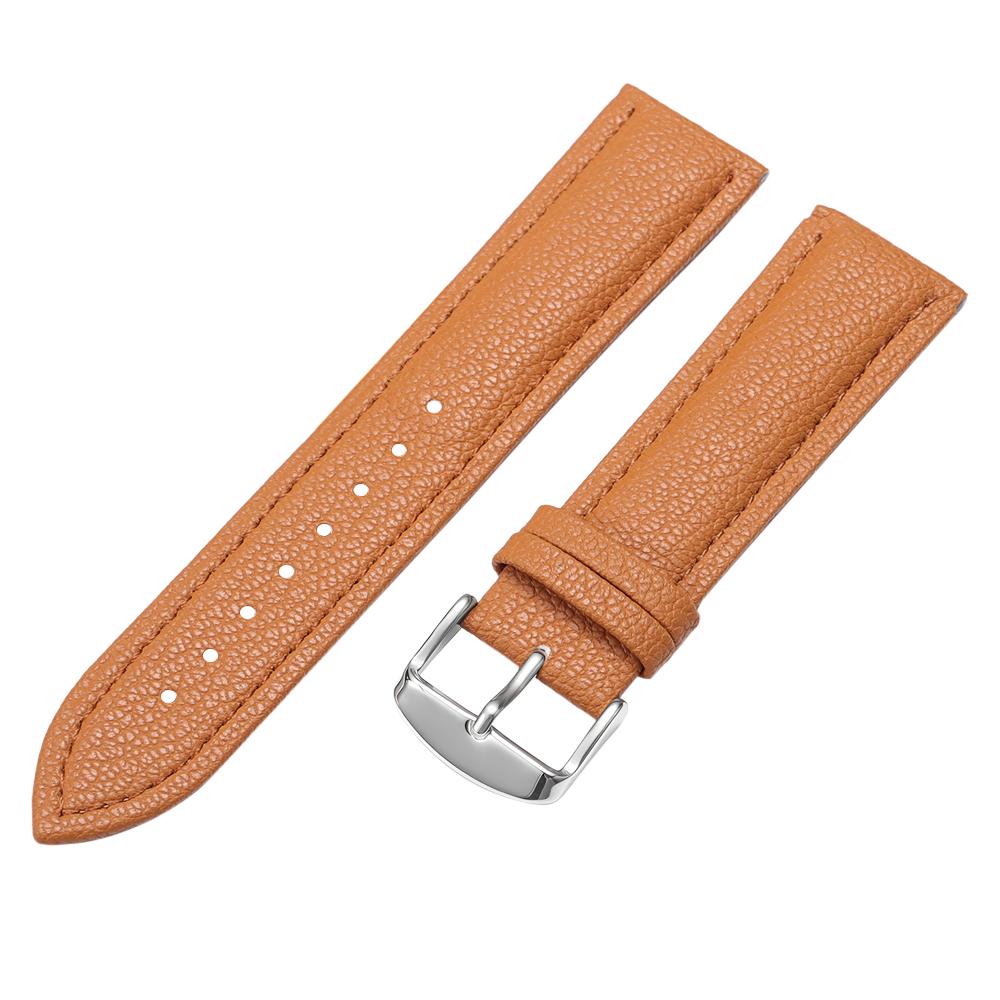 Universal Leather Watch Band 12mm 14mm 16mm 18mm 20mm 22mm Watch Straps Women & Men Thin Smooth Bracelets Soft Comfortable Belt