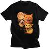 Men Orange Cat Moon Meme T Shirts 100 Cotton Colthing Fashion Casual Design Graphic Tees Shirt