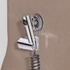 With Hanger Hooks Suction Cup Shower Head Holder No Drill Stable Rotation Showerhead Bracket Universal Wall Mounted