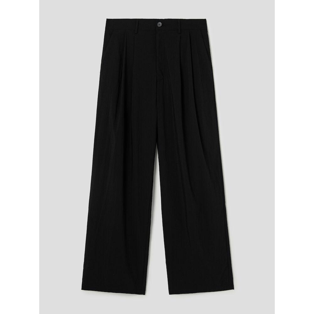 8SECONDS Summer Double-Pleated Half-Banding Slacks Black (454821Lqx5)