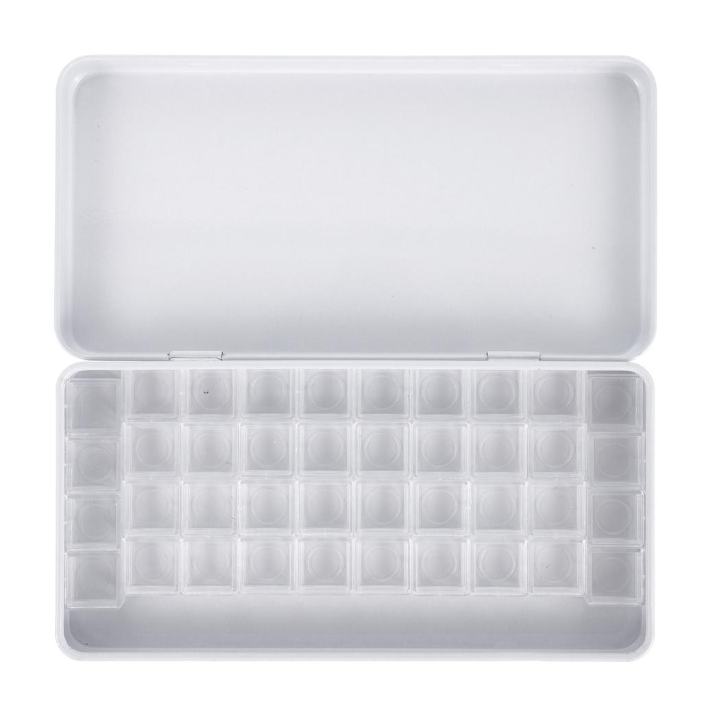 12/21/24/45 Grids Empty Watercolor Paint Grid Pans Acrylic Oil Paints Tray Iron Storage Box Artists Palette Art Supplies Carry 
