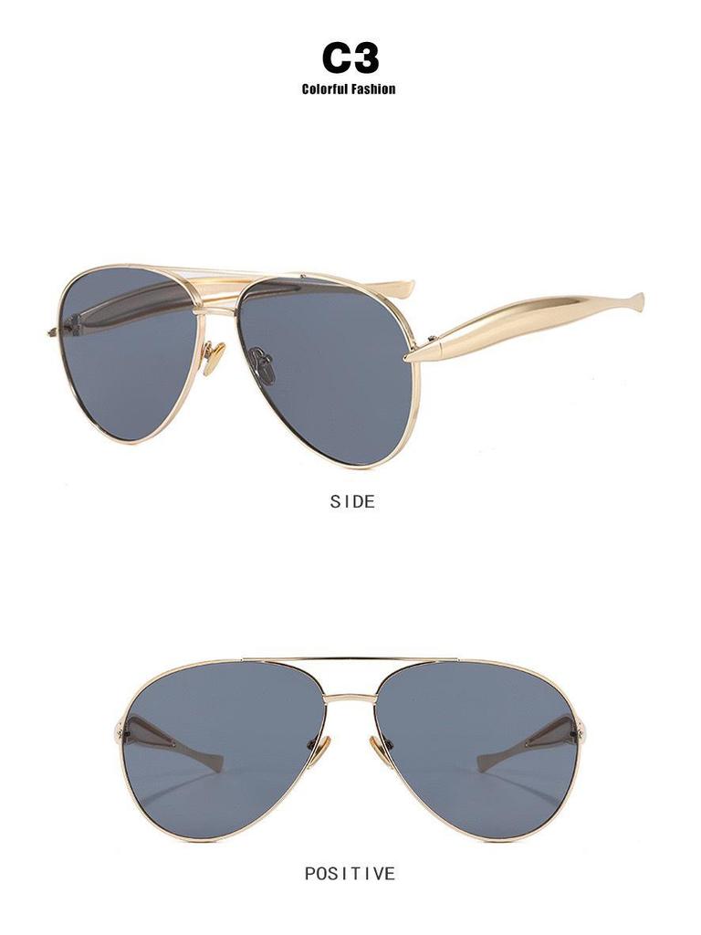2025 Trendy Women's Retro Street Style Metal Sunglasses