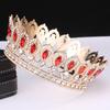 New Baroque Bridal Crown Round Multicolor Crown King Queen Birthday Party Alloy Hair Accessories