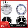 Car Sticker 75mm Car Accessories ABS Wheel Center Hub Cover Rim Caps For Mercedes Benz Amg C180 C200 C260 W108 W124 W126 W140 W1