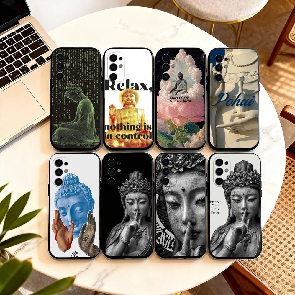 Lord Lotus Buddha New High-End Phone Case For Samsung S25,S24,S21,S22,S23,S30,Ultra,S20,Plus,Fe,Lite,Note,10,Black Cover