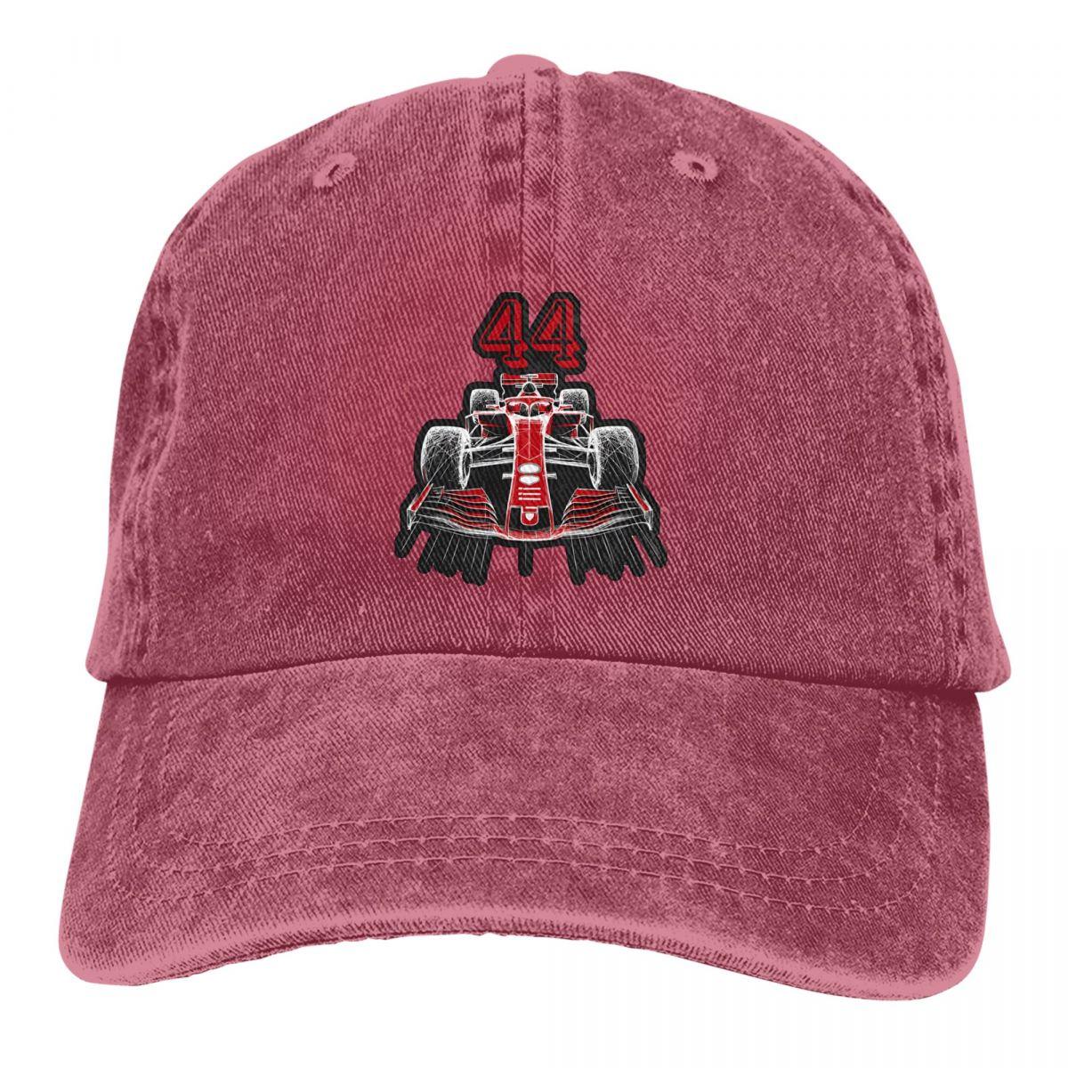 

Red 44 Unisex Pure Color Baseball Hats F1 Sun Visor Caps Peaked Cap One Size
