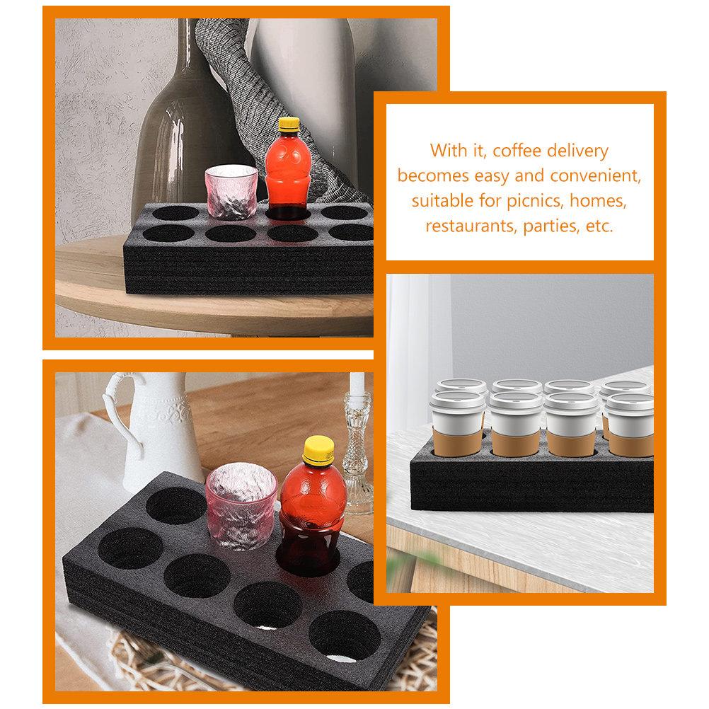 

2Pcs Beverage Carrier 8-Hole Cup Holder Tray Spill-Proof Drink Cup Carrier for Takeout Coffee Delivery Outdoor Picnic Party Cold other