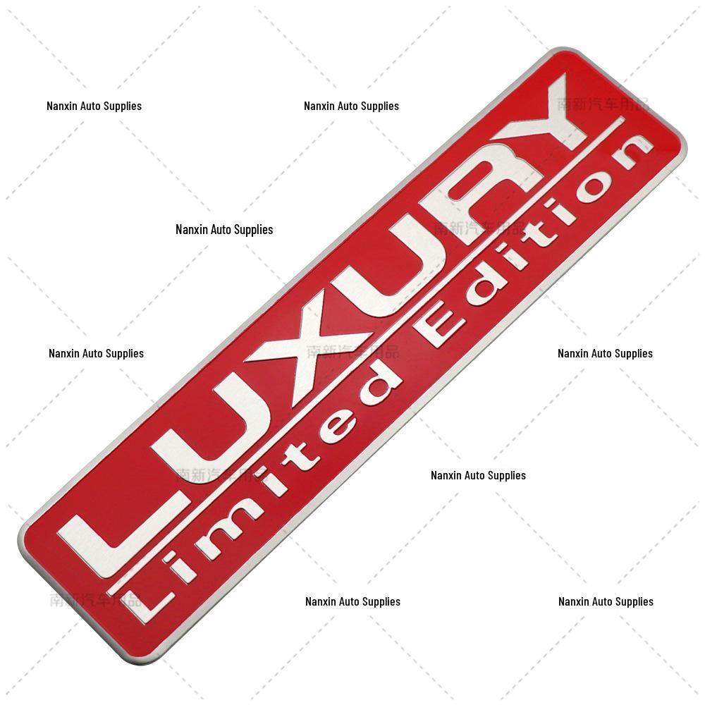 Limited Edition LUAURY Aluminum Car Sticker красный