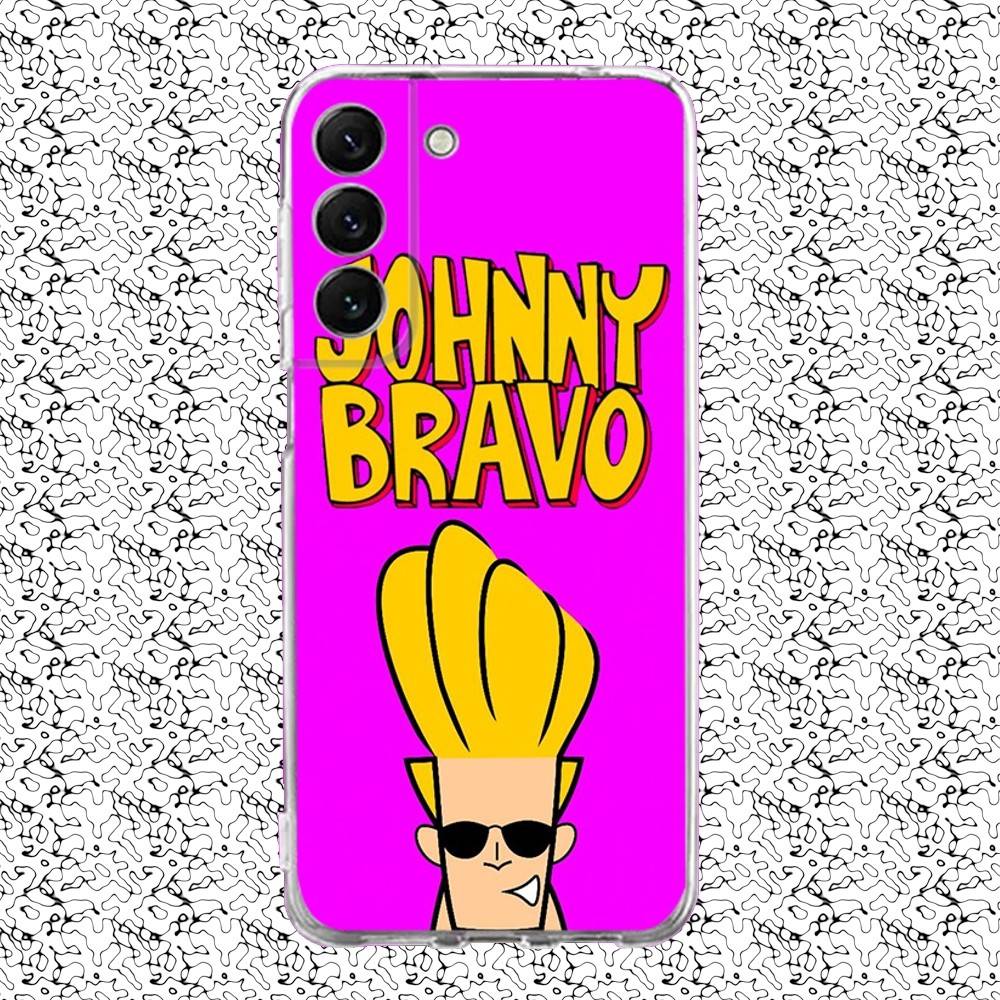 

Cartoon J-Johnny B-Bravo Phone Case For Samsung S24,30,21,22,23,20 FE,lite,PIus,Ultra,5G,Note,9,10 Transparent Cover SamsungS24plus