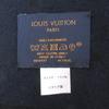 Great LOUIS VUITTON Scarf Monogram All-over Black Navy Cashmere Mens M71615 Used