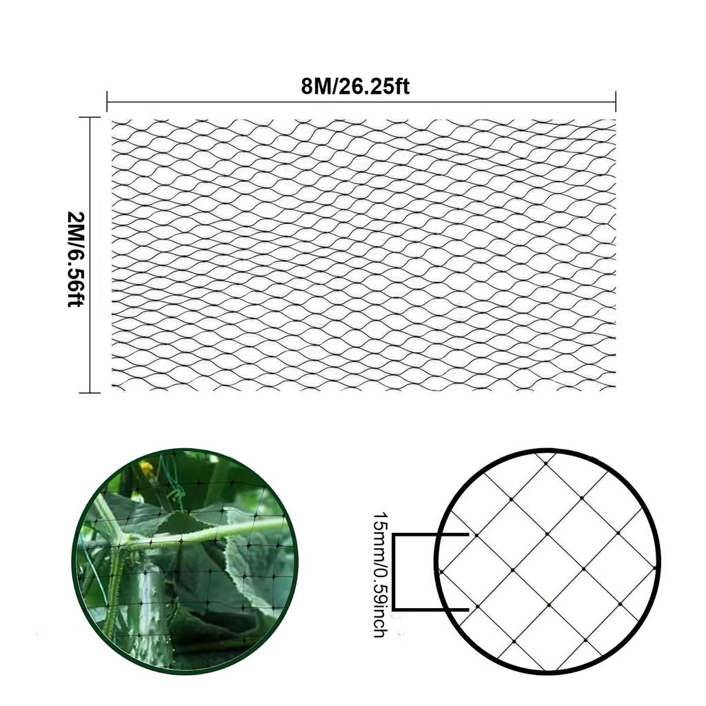 Green/black bird netting polyethylene extruded netting black thickened net aquaculture net greenhouse net orchard net