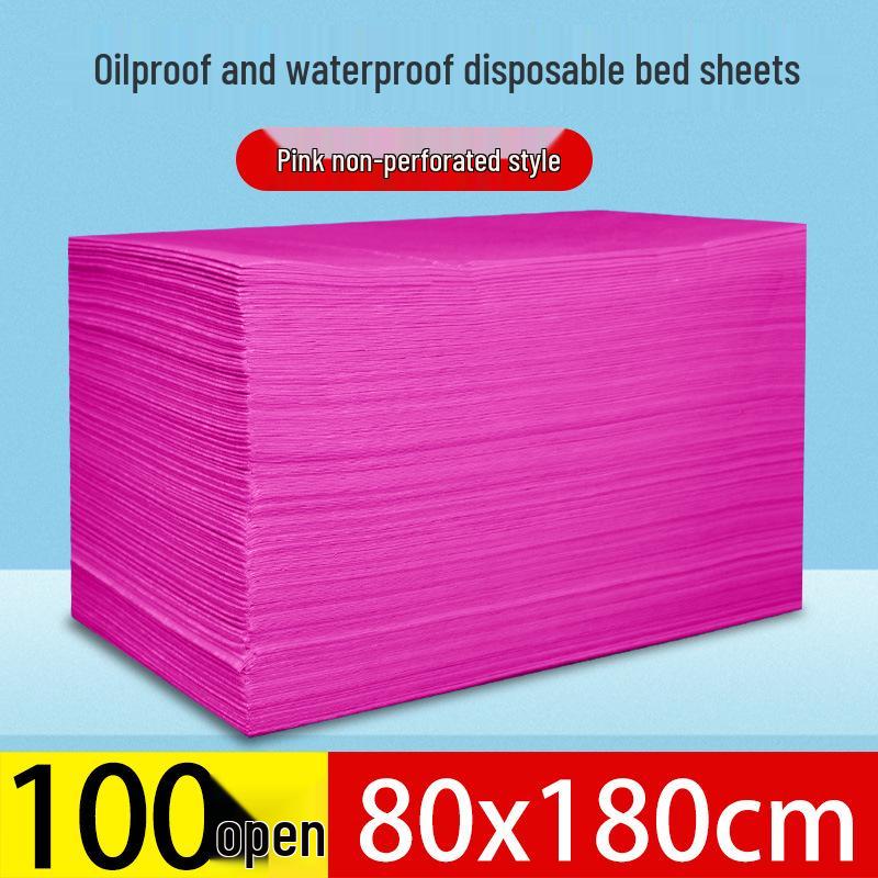 Disposable Oilproof Massage Table Sheets, Waterproof & Thickened Non-Woven Travel Mattress Pads