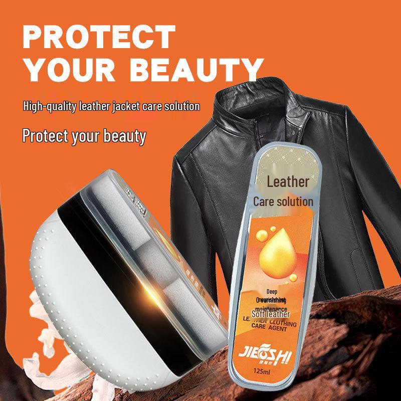 

Jiefushi Leather Care Spray: Genuine Black Leather Jacket Oil for Maintenance and Polishing