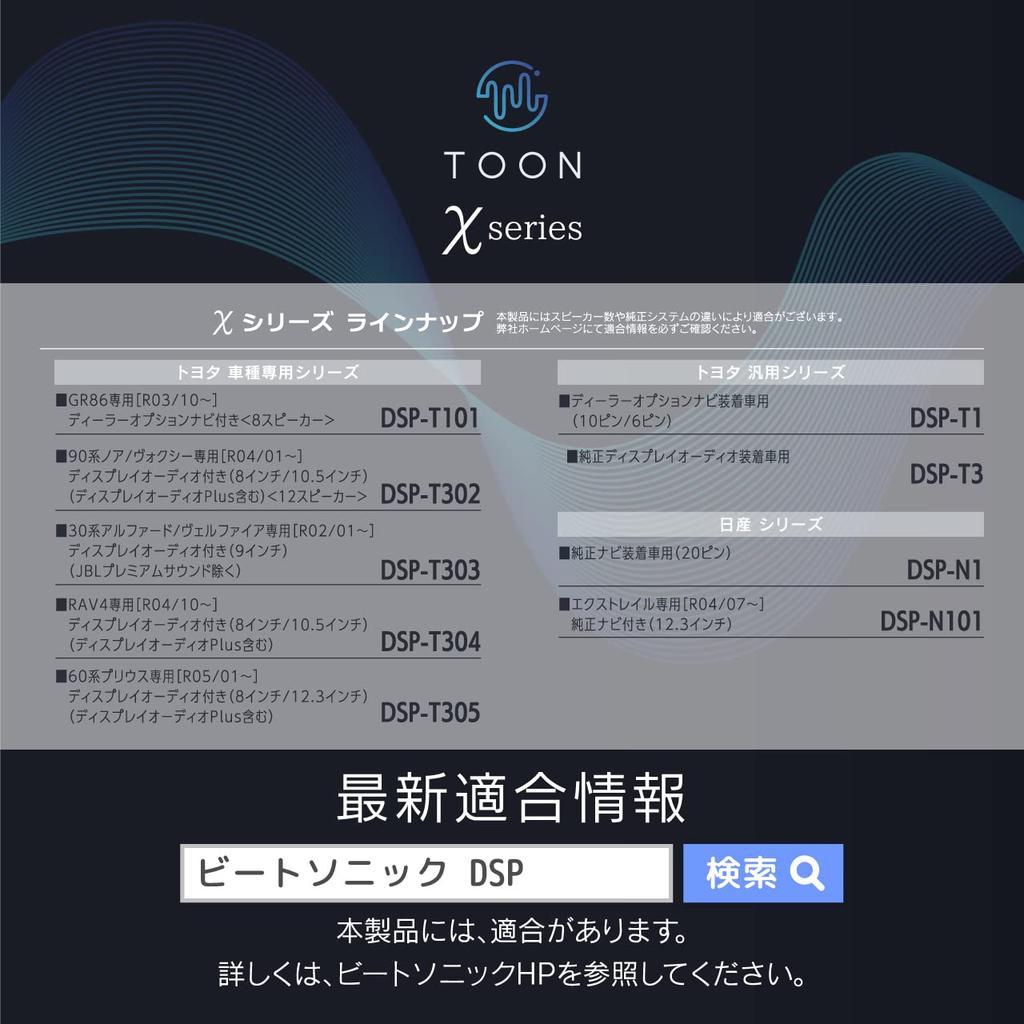 BeatSonic Genuine Audio Sound Kit with DSP TOON X Amplifier for Nissan Function, X-Trail (DSP-N101)