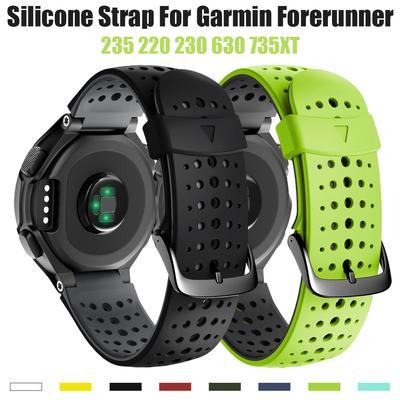 Zweifarbige Silikon-Uhrenarmbänder Für Garmin Forerunner 235 220 230 Smartwatch Ersatz-Armbänder Für Forerunner 630 735XT
