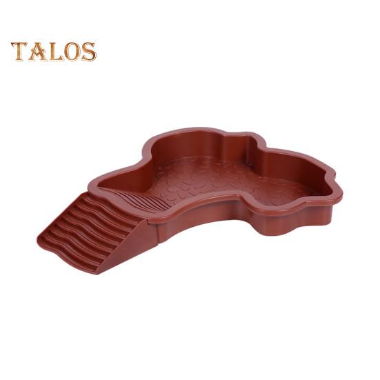 Tortoise Water Bowl with Ramp 2-in-1 Large Reptile Feeding Dish Bathing Pool Aquarium Ornament for Lizard Gecko Turtle Snake Bearded Dragon